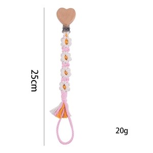 Cartone animato amore faggio <span class=keywords><strong>ciuccio</strong></span> Clip creativo fatto a mano tessitura piccola corda di cotone margherita catena <span class=keywords><strong>ciuccio</strong></span> - Product Image 5