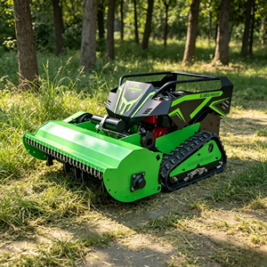 Tondeuse robot à fléaux de 1000 mm télécommandée, à essence 4 temps, robuste, sur chenilles, pour pentes, coupe-herbe et débroussailleuse agricole - Product Image 4