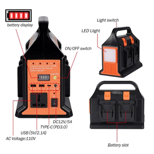 Inverter Portatile da 300W 110V/220V per Batteria Makita 18V, Inverter a Onda Sinusoidale Pura a 4 Canali con Luce LED per Esterni - Product Image 2