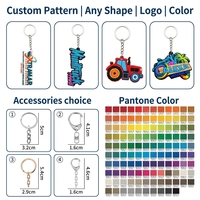 Pembuatan Gantungan Kunci PVC Hadiah Selamat Datang OEM, Logo 2D Custom, Gantungan Kunci Karet Silikon, Gantungan Kunci PVC Lembut Anime 3D Embos Lucu
