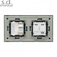 Prise murale Smartdust Luxury EU Standard Allemagne Verre trempé IP20 16A 250V
