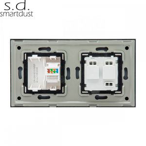 Smartdust Luxe Eu Germany Standaard SK-M121-G101L Lan + Socket Kristalglas Wandcontactdoos - Product Image 2