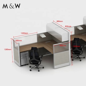 م & W فوشان أثاث مكتبي حديث على شكل L تصميم محطة عمل عالية الجودة قسم واحد مقصورة مكتب - Product Image 2