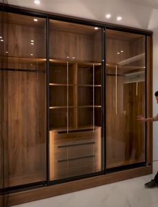 Luxury <strong>Custom</strong> Built In Wall Unit <strong>Closets</strong> Wood Open Walk In <strong>Closets</strong> Wardrobe For Room - Product Image 3