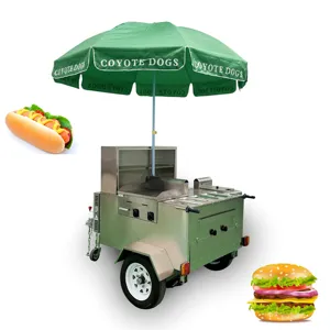 Goedkope Mobil Carros De Hotdogs Hand Duwkarren Stand Auto 'S Aanhangwagen Te Koop Canada Met Grill En Friteuse Snack Voedsel