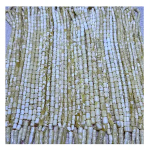 Natural Russian Amber Jewelry High-quality White Tiger Skin Barrel Shape 7-14mm Complete Muslim Prayer Beads With Imams