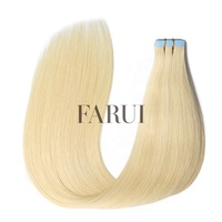 FARUI 613 #   Extensiones de Cabello Adhesivas, Cabello Humano 100% Natural Ruso con Cutícula Virgen, Aspecto Natural