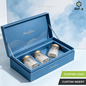 Maßgefertigte Vogelnest-Geschenkbox Luxuriöse <span class=keywords><strong>Tonic</strong></span>-Verpackung Nahrungsergänzungsmittel Individuell Bedruckte Premium-Gesundheitsgeschenkbox - Product Image 2