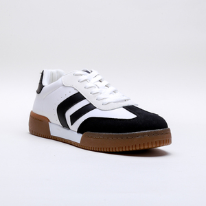 Scarpe da Corsa Casual da Uomo in Tessuto Elasticizzato PU Antiscivolo, Tendenza Moda per Tutte le Stagioni, Stile Retrò Bianco con Suola Spessa Traspirante - Product Image 2