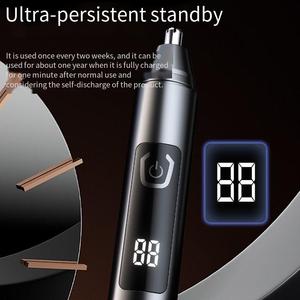 Máquina Profesional Personalizada para Depilación de Orejas, Inalámbrica, Negra, Sin Dolor, Recargable, Recortadora Eléctrica de Vello Nasal para Hombres - Product Image 2