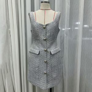 Elegant Tweed Dress - 2025 New Design Knee-Length