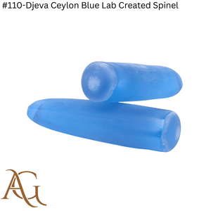 Espinela Cultivada en Laboratorio # 110-Espinela azul Ceilán sintética en bruto, certificada por Flame Fusion, simulada y creada en laboratorio - Product Image 4