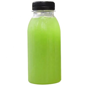 Bouteille en plastique transparente pour jus/thé au lait/café de 6/8/10/12/16 oz avec couvercle noir inviolable - Product Image 1