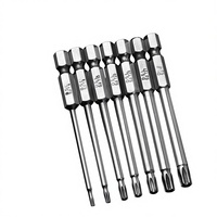 Embout Torx industriel en acier S2 poli antidérapant de 50 mm, magnétique, sécurisé, compatible impact, tige 1/4, haute résistance anti-effraction