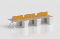 Bureaux modulaires extensibles en métal et bois LIWEI de haute qualité, écologiques et modernes, pour 4/6/8 personnes, poste de travail linéaire facile à assembler