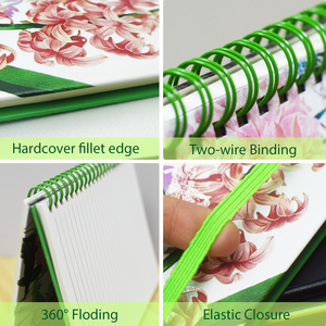 Commercio all'ingrosso In magazzino fiore <span class=keywords><strong>4</strong></span> Pack <span class=keywords><strong>a</strong></span> spirale Notebook A5 <span class=keywords><strong>a</strong></span> spirale foderato quaderno A5 diario per la scrittura - Product Image 5