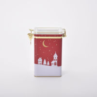 Boîte de rangement rectangulaire tendance et personnalisable en fer blanc électrolytique recyclé avec couvercle en acrylique pour emballage cadeau
