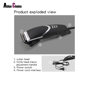 Chuyên Nghiệp Giá Thấp Yên Tĩnh Máy Cắt Tóc Tóc Tông Đơ Người Đàn Ông Có Dây Điện AC Chuỗi Tông Đơ Điện Cắt Tóc Tóc Clipper 5W - Product Image 3