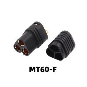 MT60-F MT60-M Series (3-Pin) Male & Female 30A-60A Connector Pair for Direct ESC to Motor and <b>Battery</b> Connection in RC Models - Product Image 3