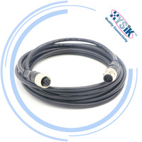 Kabel Y Splitter M12 4 Pin Female ke 2 M8 4 Pin Female Berkode A 1m untuk Pengkabelan Paralel Sensor