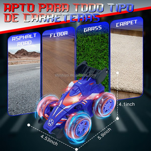 Niños 360 ° Doble cara 2,4 GHz 4WD Hero RC Car con luces geniales Stunt Car Recargable RC Stunt Cars para niños - Product Image 5