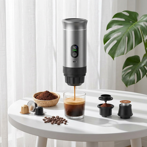 เครื่องชงกาแฟแคปซูลพกพาแบบใหม่ ใช้พลังงานจากแบตเตอรี่ ไร้สาย พร้อมหน้าจอดิจิตอล ขนาดกะทัดรัด เหมาะสำหรับการเดินทาง ฟิตเนส และการชงกาแฟ - Product Image 1