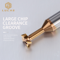 Lucas Tools Fraise carrée en acier au tungstène à 4 cannelures Carbure CNC Machine-outil Tin Altin Coat 55HRc ODM Support OEM disponible
