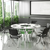 Formation de réunion de bureau Combinaison de bureau pliable dans une table ronde Formation de conférence Tables pliables