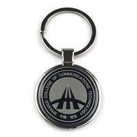 Porte-clés en métal personnalisé avec logo en zinc, souvenir 2D, émail souple ou dur