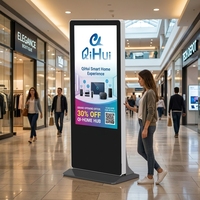 Écran publicitaire LCD de 43, 49 et 55 pouces, signalisation numérique commerciale pour les magasins de détail, les hôtels, les aéroports, fournisseur OEM