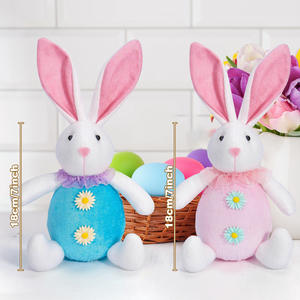 Decoración LED de <span class=keywords><strong>Conejito</strong></span> y Huevo de Pascua al por Mayor, Adorno para Ventana, Arreglo Atmosférico, Regalo de Tela, Decoraciones para Mesa de Fiesta de Pascua - Product Image 6