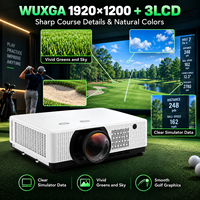 Projecteur laser WUXGA à courte focale 0,68 - 0,82:1, 7500 lumens, pour simulateur de golf commercial