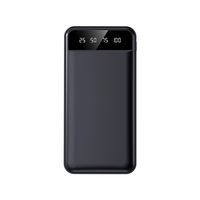 Banque d'alimentation 10000mah Affichage numérique Charge rapide 2A Banque d'alimentation portable 20000mah avec 4 câbles Banques d'alimentation fines