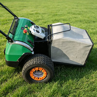 Tondeuse à gazon télécommandée 224cc 9HP, largeur de coupe 500mm, à essence, quatre roues, équipement de ramassage d'herbe pour l'entretien du jardin