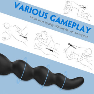 Лучшие мужские гибкие пластиковые анальные секс-игрушки Черные бусы на цепочке для женщин большого размера - Product Image 5