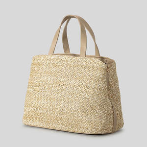 Luxe 2025 Sac En <span class=keywords><strong>Raphia</strong></span> Gros Sac De Paille D'été Plage Sac À Main Écologique Femmes Tissé À La Main Rafia Sac Fourre-Tout - Product Image 6