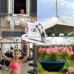 1 "in acciaio inox Mini Duplex puleggia rullo senza attrito ruota silenziosa pesante puleggia fissa puleggia piccolo blocco puleggia - Product Image 6