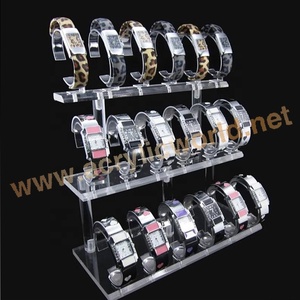 Support de Présentation de Montres en Gros pour Comptoir avec Anneaux en C, Présentoir à Montres Personnalisable en Acrylique Transparent avec Logo pour Magasins de Montres - Product Image 2