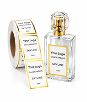 Label Parfum PET Bopp Anti Minyak Perekat Sendiri YSB, Stiker Cetak Tahan Air, Logo Botol Parfum Tersedia
