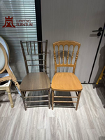 Chaises Napoléon empilables LANFENG modernes à haute résistance, finition imitation bois, faible entretien, pour banquets