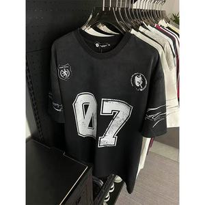 <span class=keywords><strong>T</strong></span>-Shirt Oversize Stile Hip Hop con Stampa Grafica <span class=keywords><strong>C</strong></span>.<span class=keywords><strong>Y</strong></span>.S.S. su Entrambi i Lati, 220g, Design Vintage Lavato con Badge, Multicolore, Casual Unisex - Product Image 5