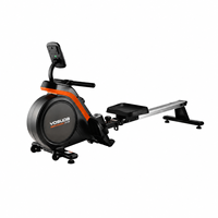 Máquina de Remo con Resistencia Magnética de 16 Niveles, Transmisión por Correa Silenciosa, Monitor LCD, Entrenador de Ejercicio Físico para el Hogar, Entrenamiento de Cuerpo Completo, 120 kg