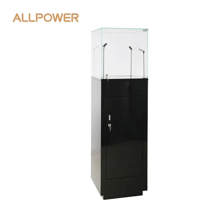 ALLPOWER Custom High End Mirror Jewelry Showcase High Quality Glass Jewelry Display Cabinet