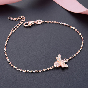 POLIVA 925 plata esterlina Joyas Pulseras grabadas Pulsera de abeja arcoiris al por mayor - Product Image 5