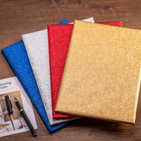 Carpeta Porta Diplomas A4 Plateada con Purpurina, Personalizable con Logotipo, para 2 Diplomas, Ideal para Ceremonias de Graduación de Alto Nivel