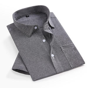 Camicia estiva a maniche corte da uomo di grandi dimensioni pollici stagione Non stirante in tessuto Oxford <span class=keywords><strong>camicie</strong></span> Casual da lavoro - Product Image 3