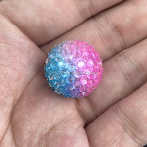 Thời trang 22mm Nàng Tiên Cá Gradient ngọc trai Rhinestone hạt đối với trang sức làm Chunky Bubblegum hạt cho vòng đeo tay hạt số lượng lớn bán buôn - Product Image 6