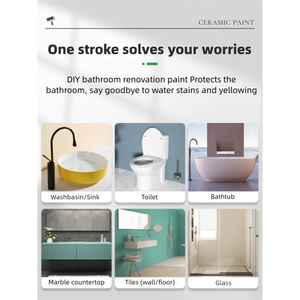 Pintura Acrílica de Porcelana Líquida <span class=keywords><strong>para</strong></span> Renovación de <span class=keywords><strong>Bañeras</strong></span> y Azulejos Oakhouse, Revestimiento <span class=keywords><strong>para</strong></span> Pisos y Paredes Exteriores a Base de Agua, Aplicación con Brocha o Aerosol - Product Image 5