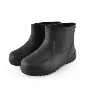 Men's EVA Foam Waterproof Rain Boots Knee-high Medium And Ankle Rain Boots Simple Style Rain Shoes For Men