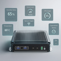 Kasar kotak tanpa kipas Intel CPU DDR4 RAM SSD Dual LAN Multi COM IP65 perumahan pekerjaan berat tampilan HD Mini Pc